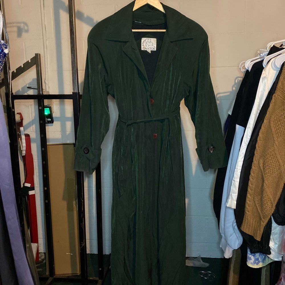 Gantos Vintage Forest Green Trench Coat